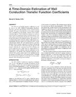 3965 — A Time-Domain Estimation of Wall Conduction Transfer Function ...